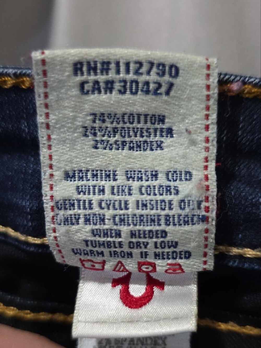 True Religion Women's Indigo Skinny Jeans with Contrast Stitching - Picture 4 of 8